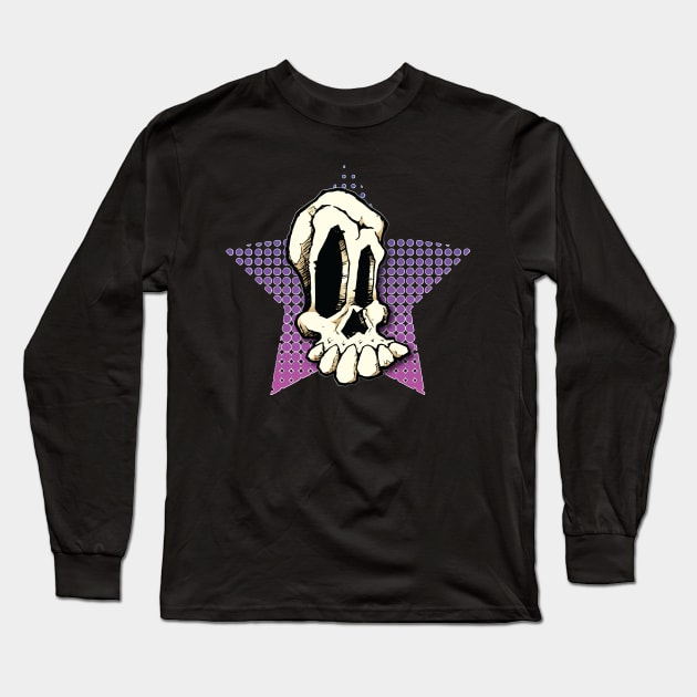 Toothy Skull Long Sleeve T-Shirt by Laughin' Bones